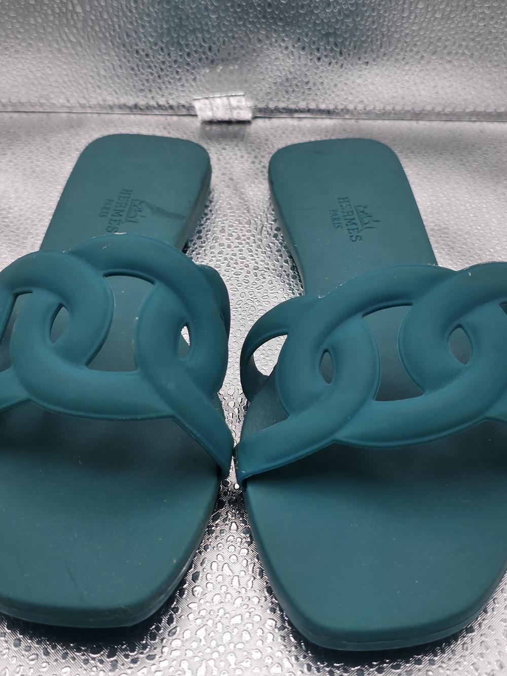 rubber Hermès Aloha Chaîne d'Ancre Slide Sandals